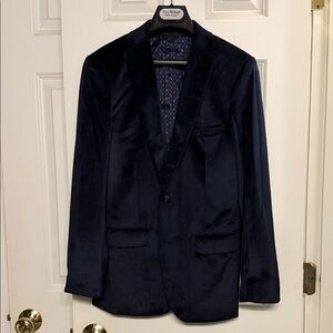 Isaac Mizrahi Kids Navy Velvet Blazer